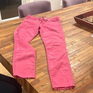 Fidelity Women's Cropped Pink Jeans